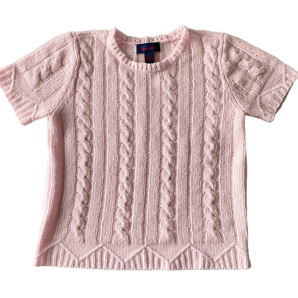Vintage Short sleeved pink sweater, size small